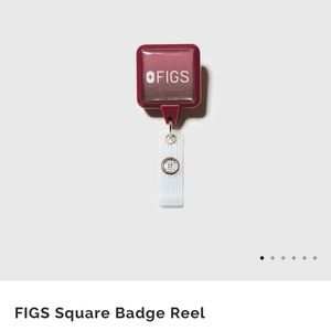 Figs square badge reel in purple